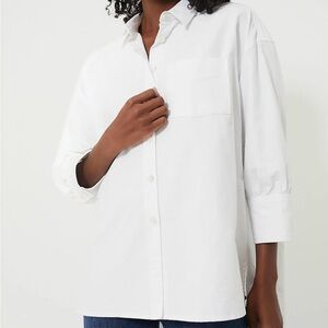 Like New White Oxford Adair Boyfriend Shirt - Pomander Place - Tuckernuck - XL